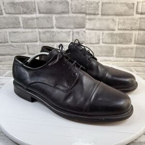 Kioto by LLOYD Men's 11.5 Extra Wide Black Leather Cap Toe Dress Oxford Shoe